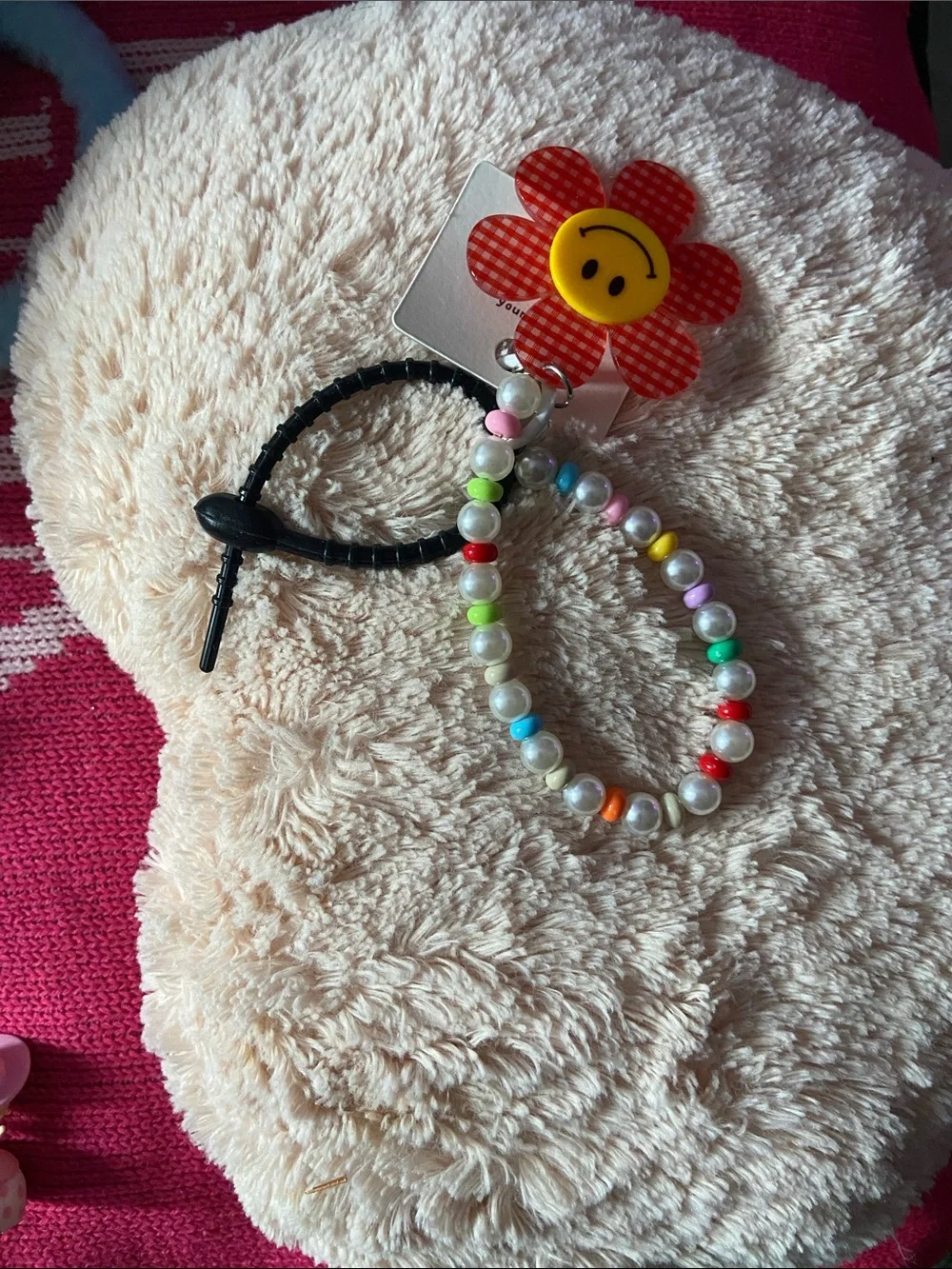 Kids Smiley Flower Bead Bracelet - Multicolor